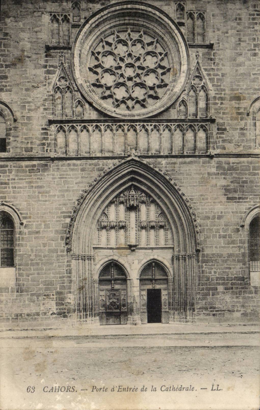Cahors CPA Main door of the cathedral