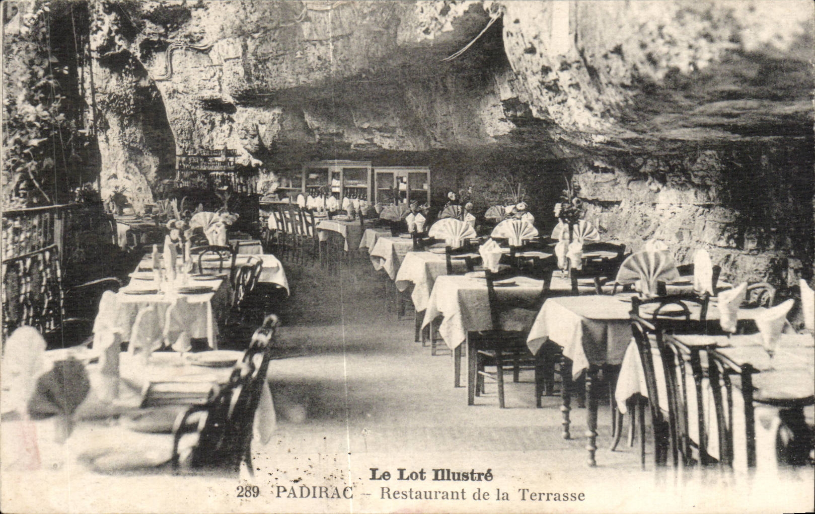 Restoring Padirac CPA of the terrace