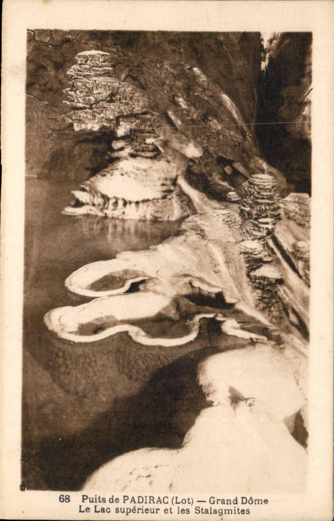 Well of padirac CPA Large dome the higher lake and stalagmites