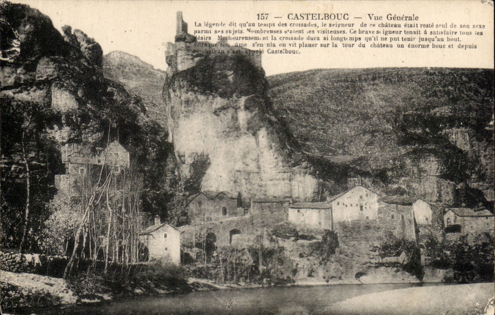 Castelbouc CPA Vue generale