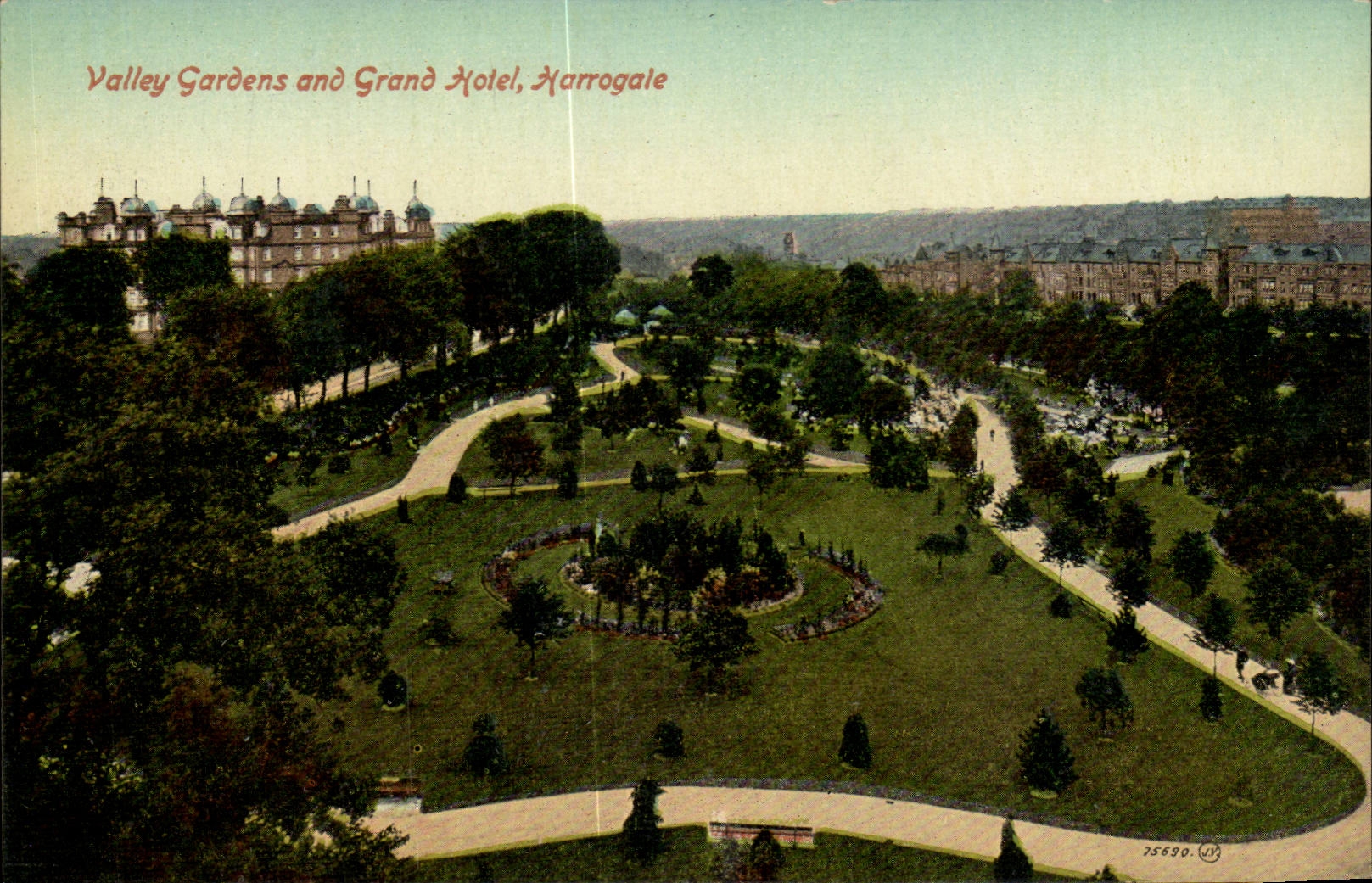 Grande Bretagne Great BRitain CPA Valley gardens and grand hotel Harrogate
