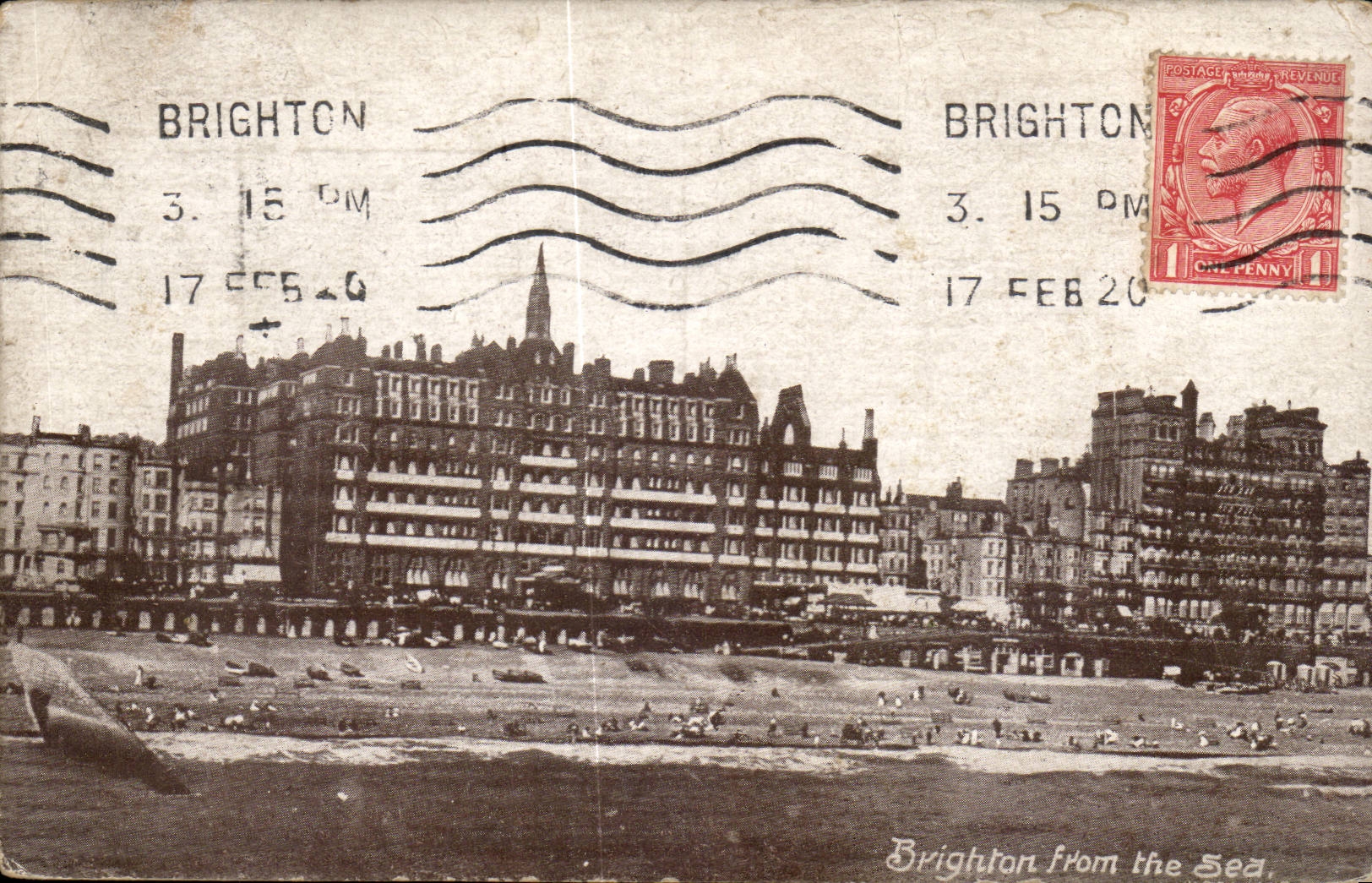 The United Kingdom Great BRitain CPA Brighton from the sea