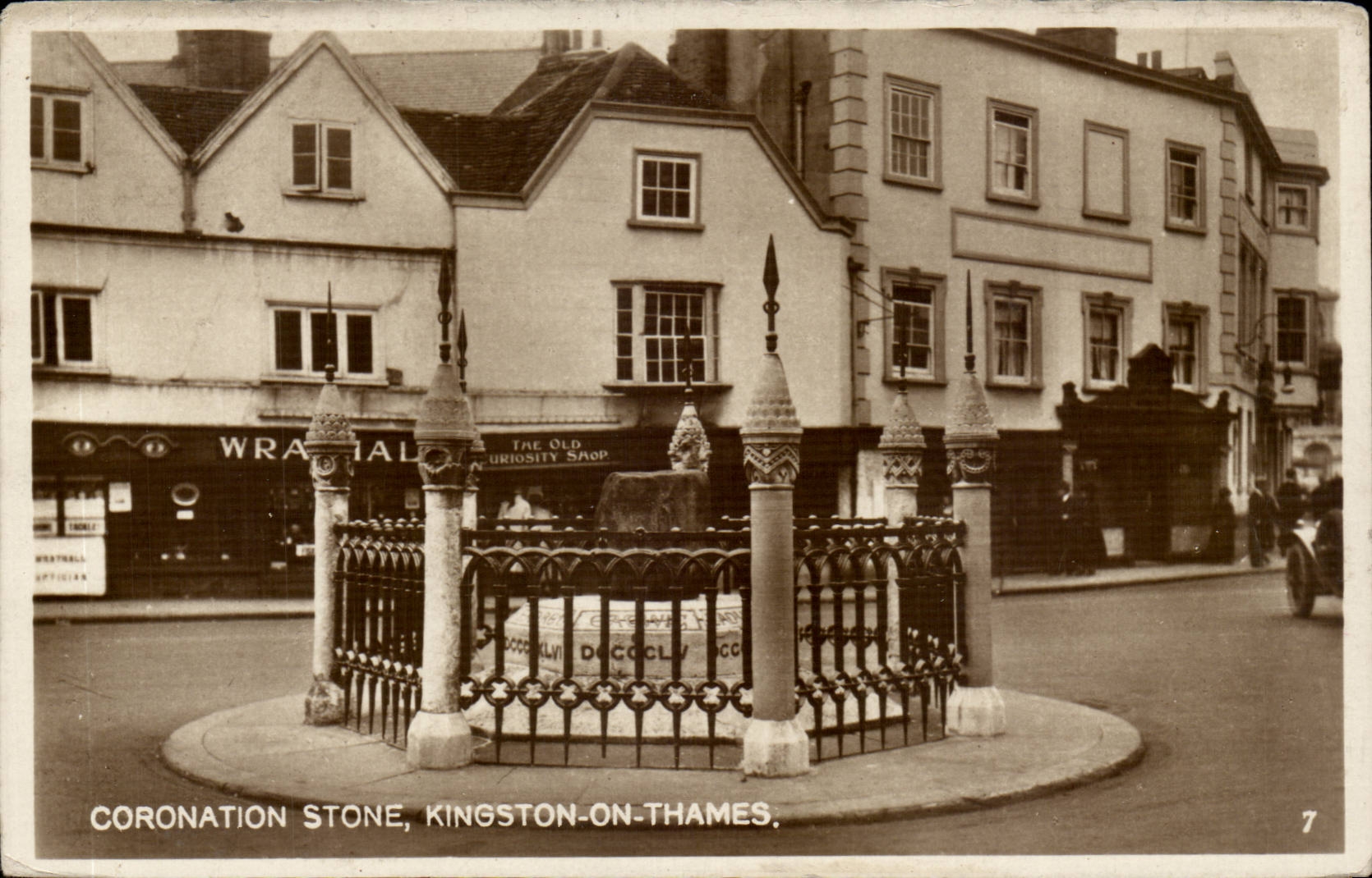 The United Kingdom Great britain CPA Coronation stone Kingston one Thames