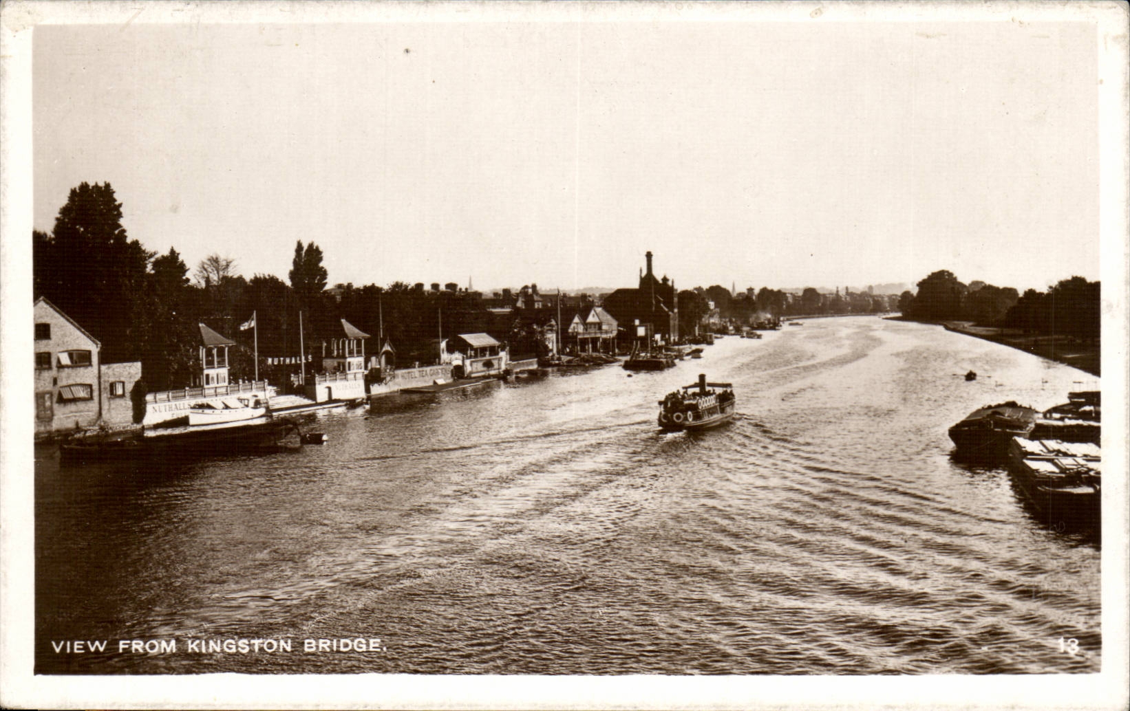 The United Kingdom Great Britain View from Kingston Bridge CPA