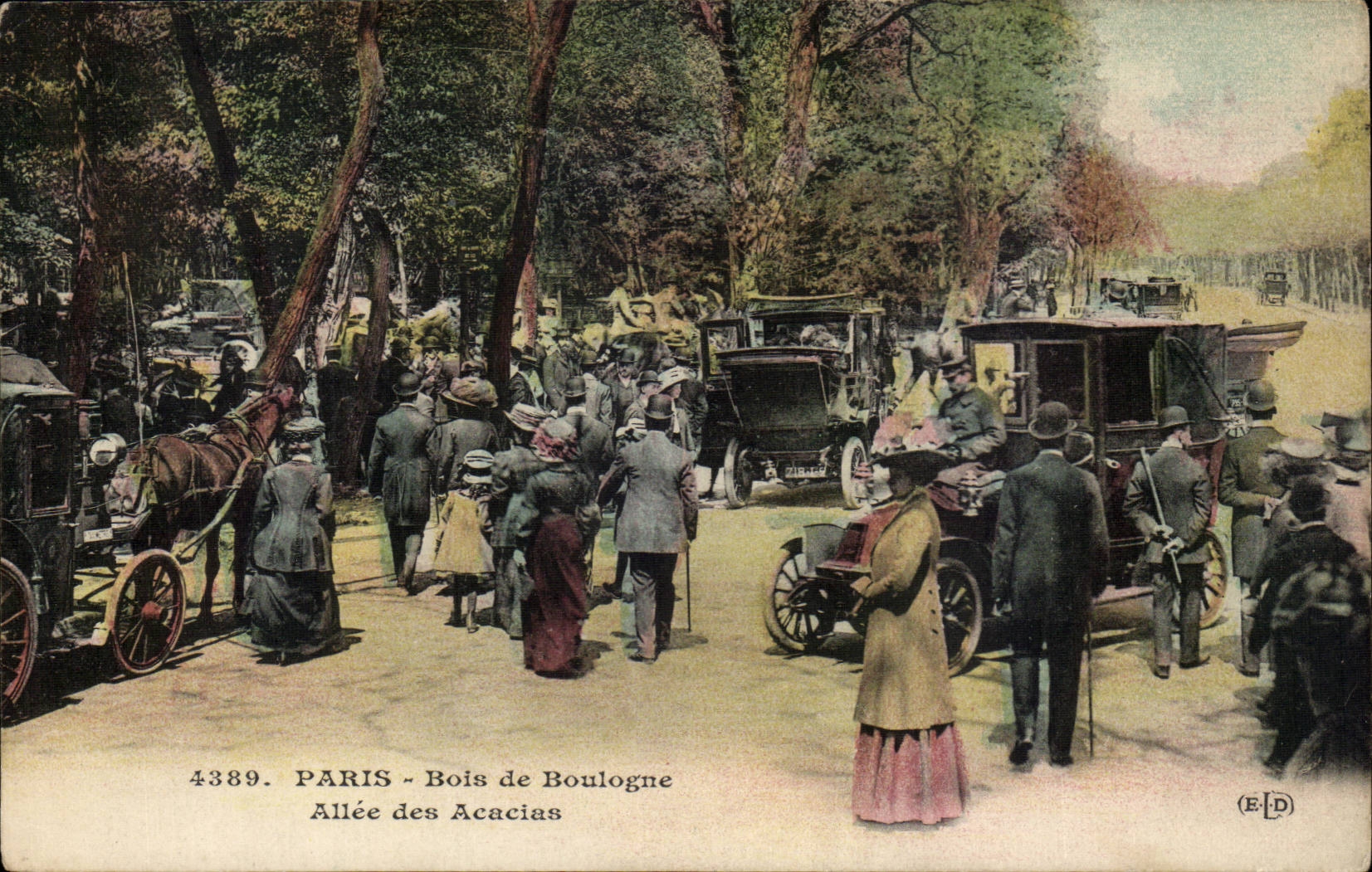 Paris 16 arrondissement - Bois de Boulogne - Allee des Acacias automobile - CPA