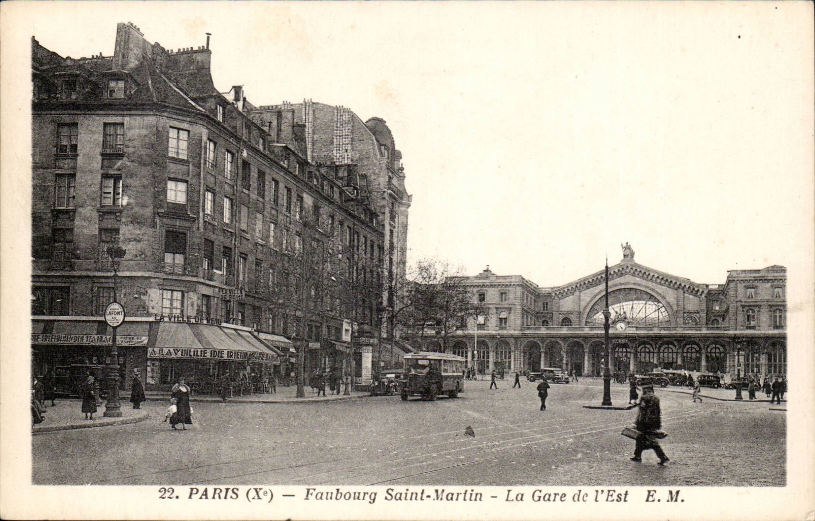 Paris 10 - Suburb Saint Martin - Train station of the East - CPA