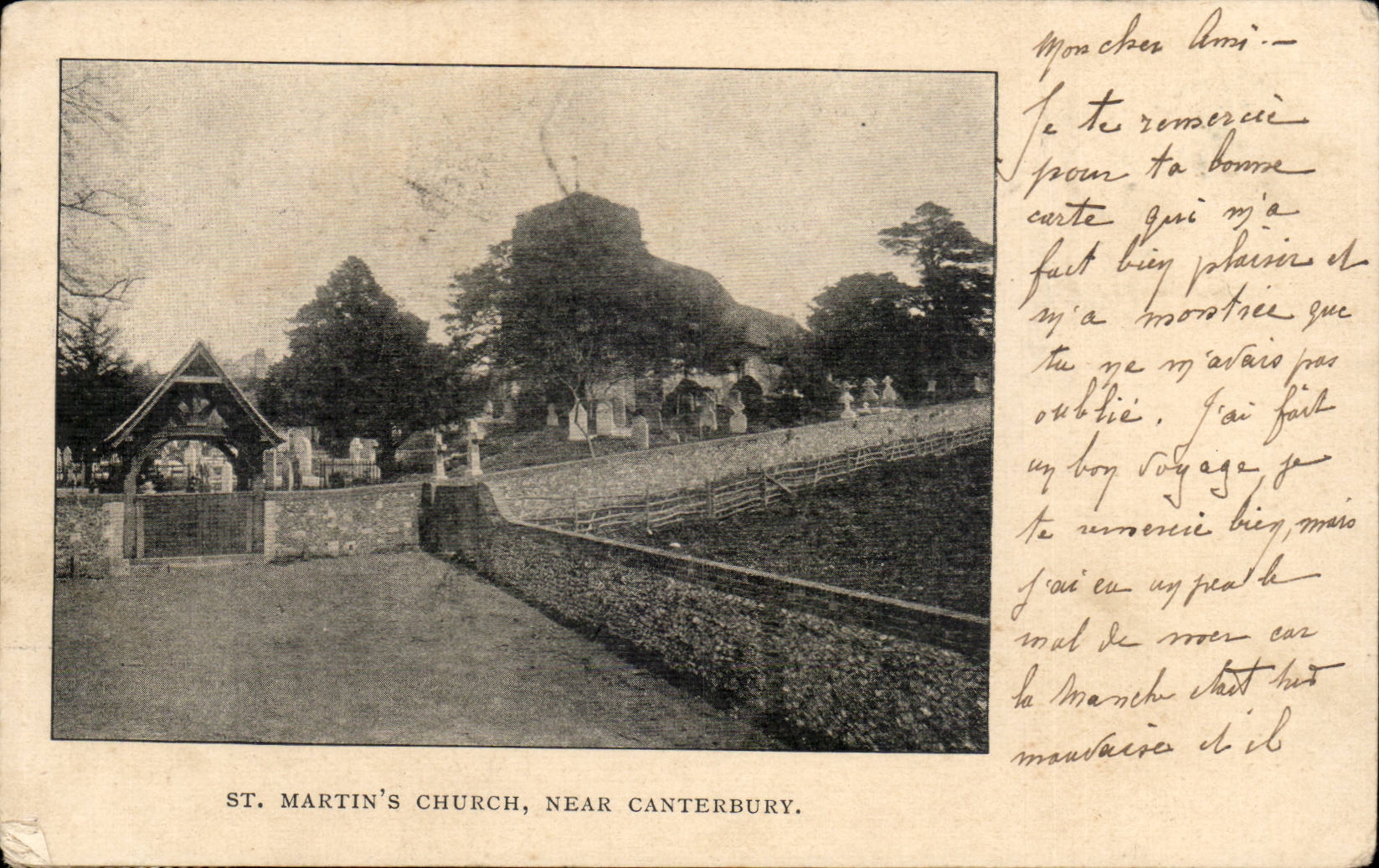 The United Kingdom Great Britain CPA St martin' S church Near Canterbury