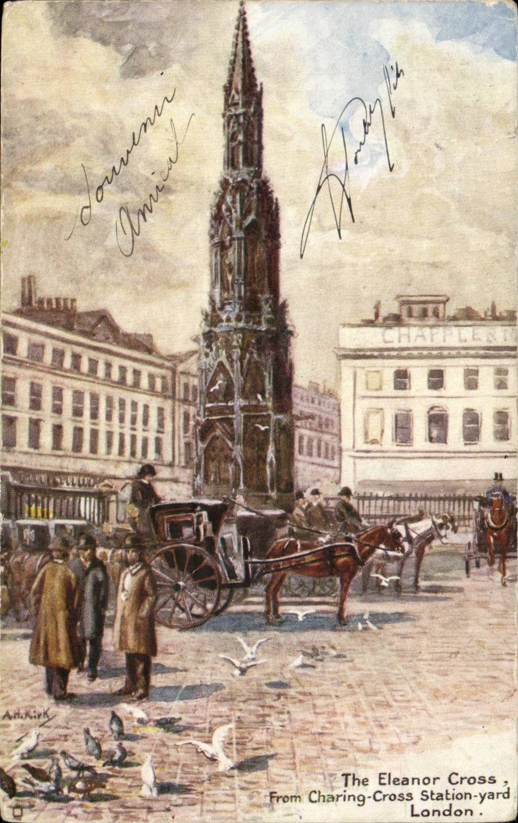 The United Kingdom Great Britain CPA London London The Eleanor Cross-country race From Charing Cross-country race Station yard