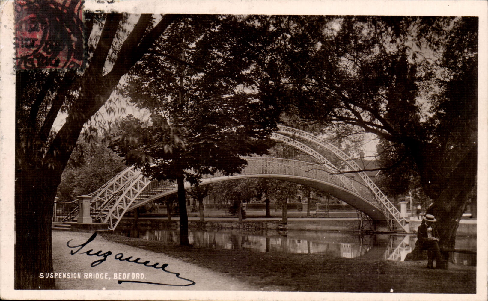 Grande Bretagne Great BRitain CPA Suspension Bridge Bedford