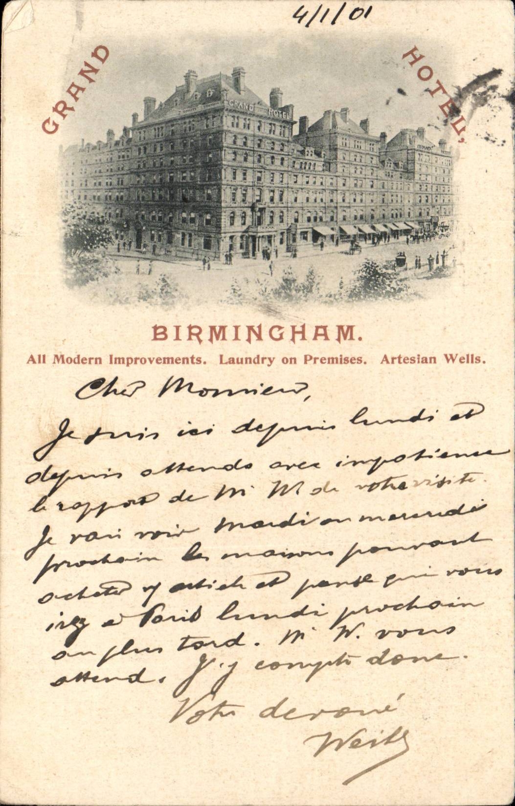 The United Kingdom Great BRitain CPA Birmingham Large hotel