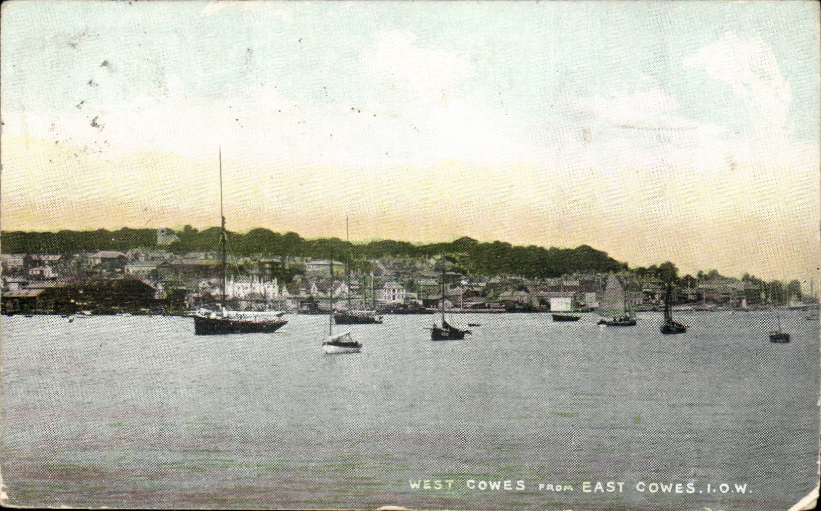 The United Kingdom Great Britain CPA West Cowes from the EAst Cowes Isle off Wight