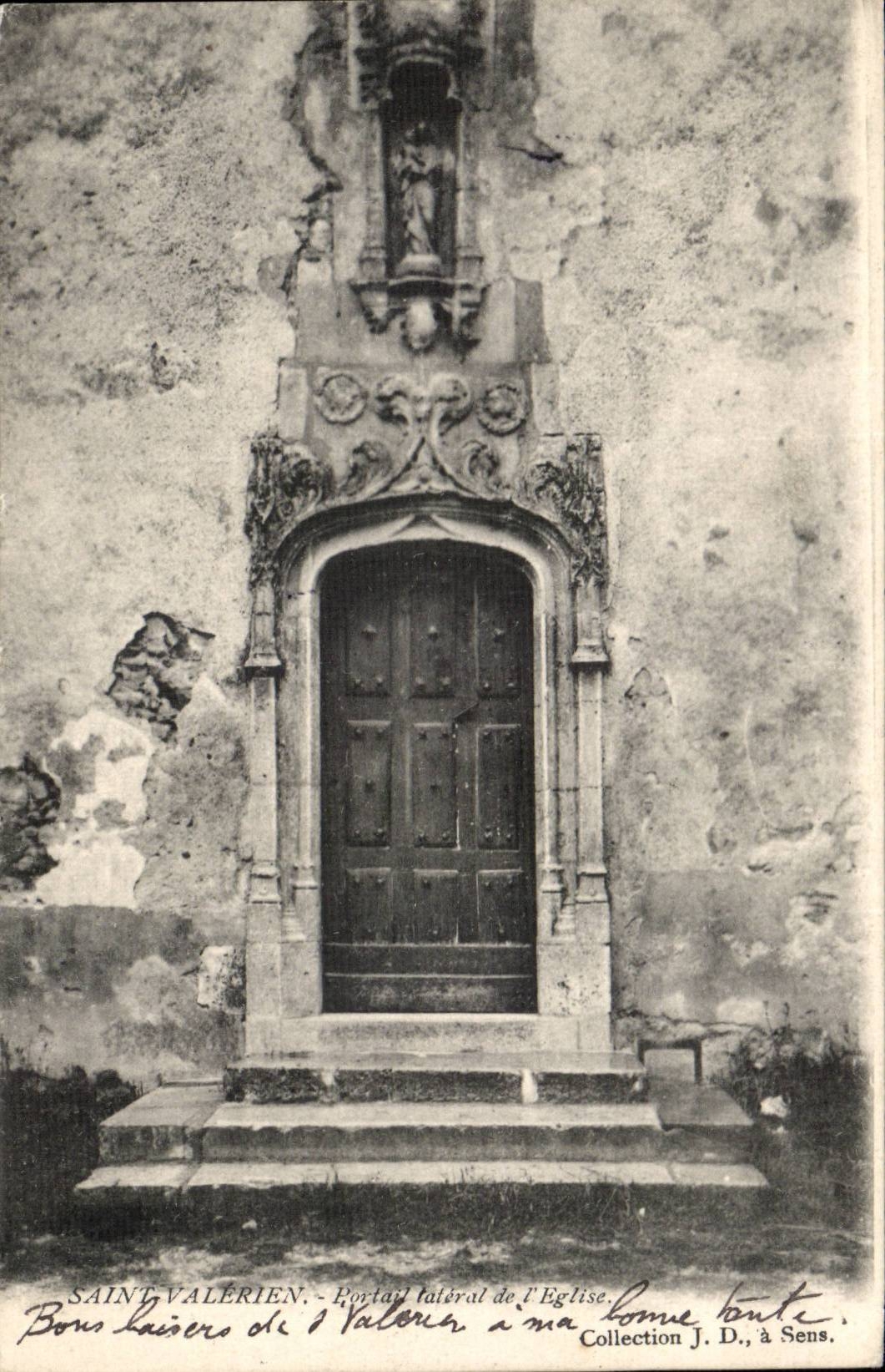 Saint Valerien CPA side Gate of the church