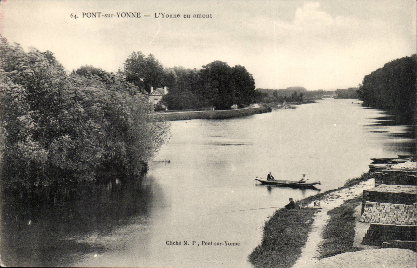 Pont on Yonne CPA Yonne upstream