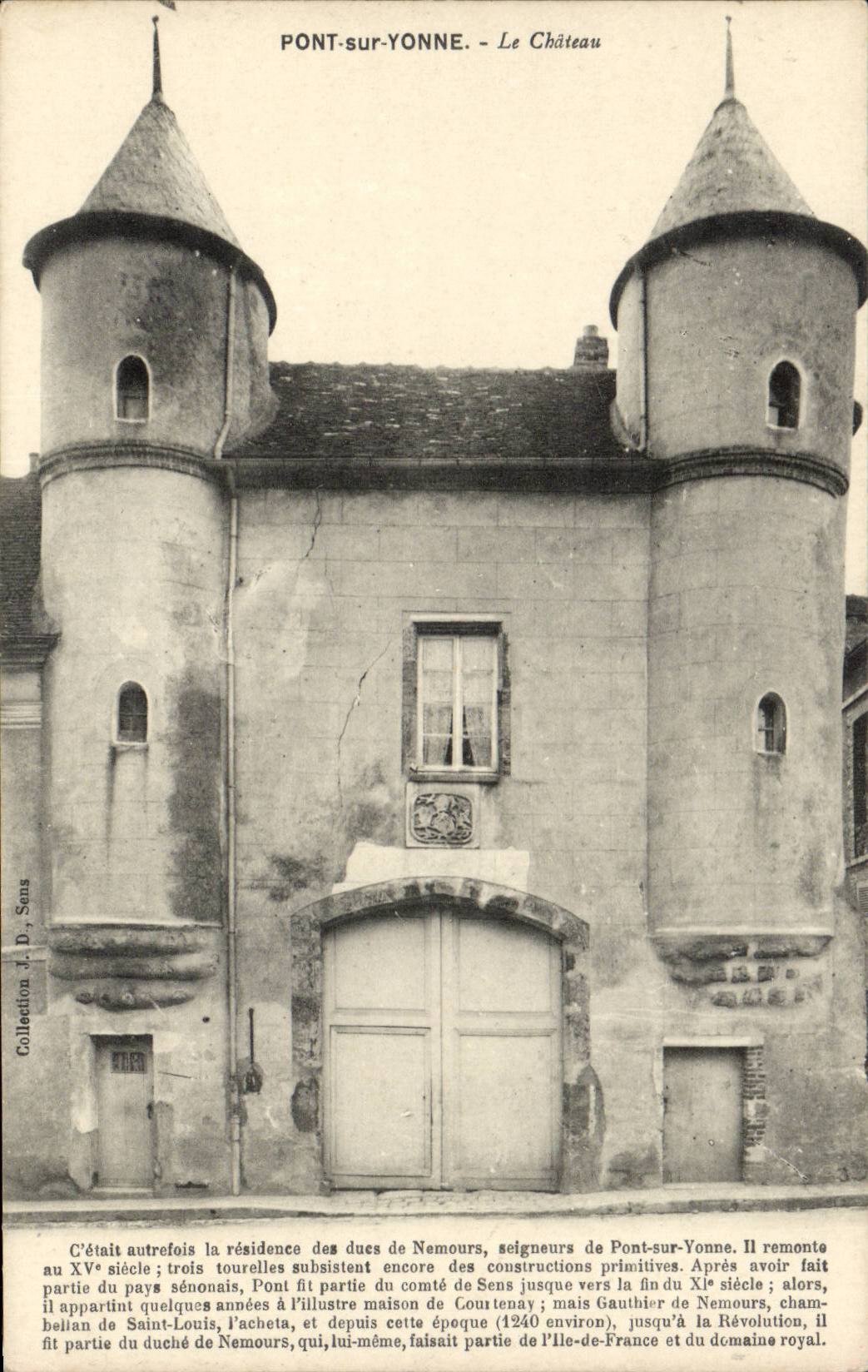 Pont on Yonne CPA the castle
