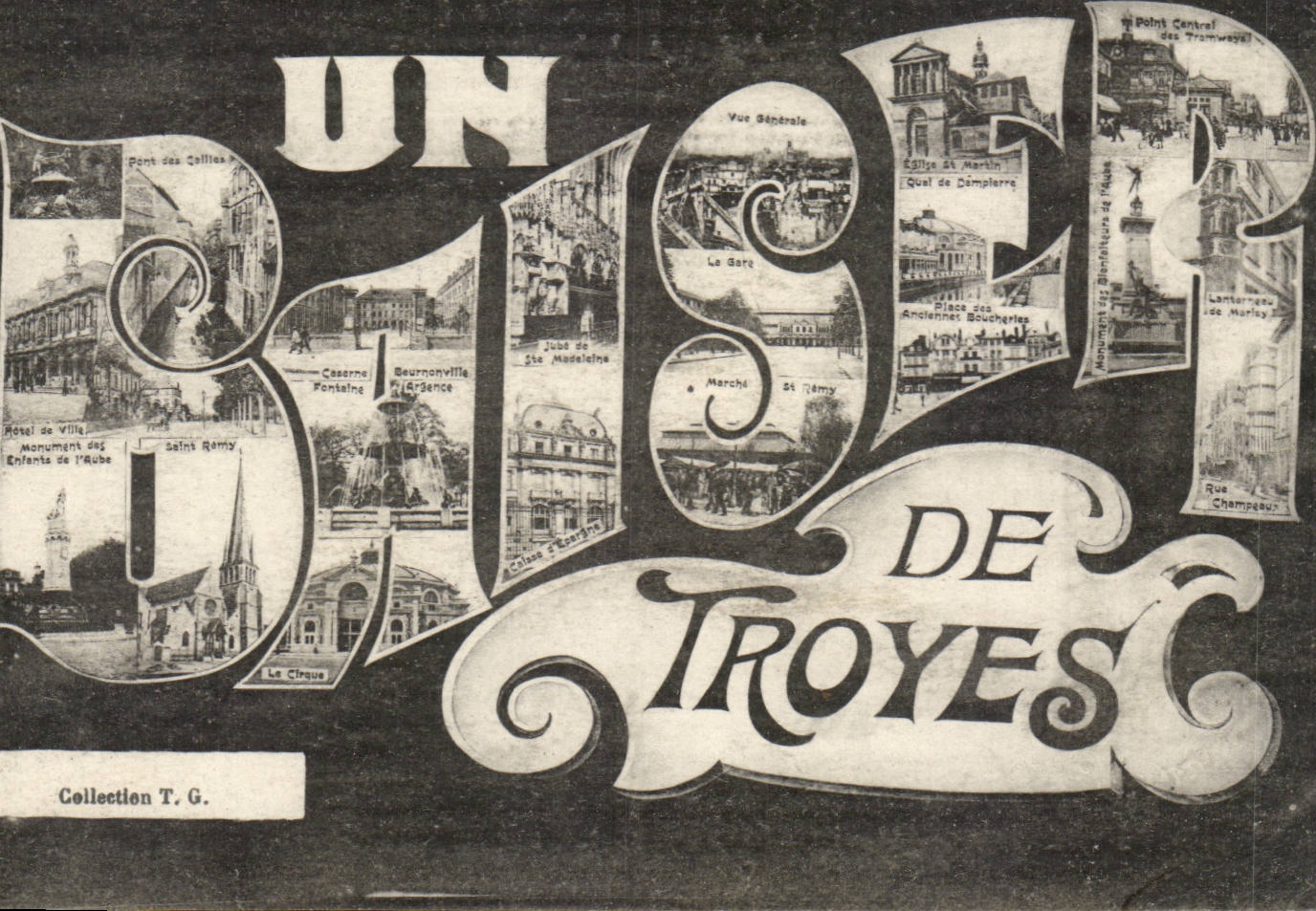 Troyes - Souvenir - a kiss of Troyes - CPA