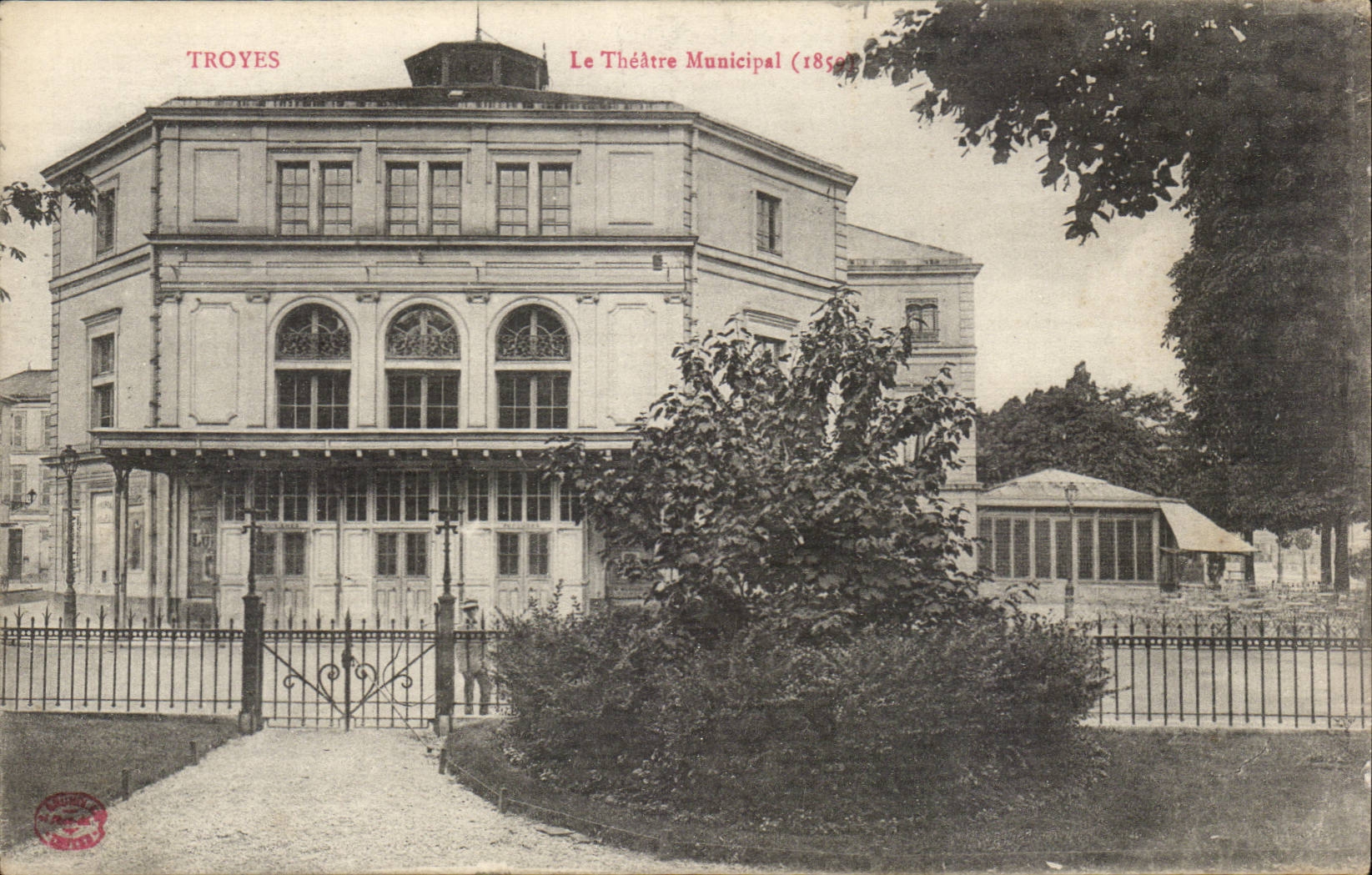 Troyes - the Municipal Theater - CPA