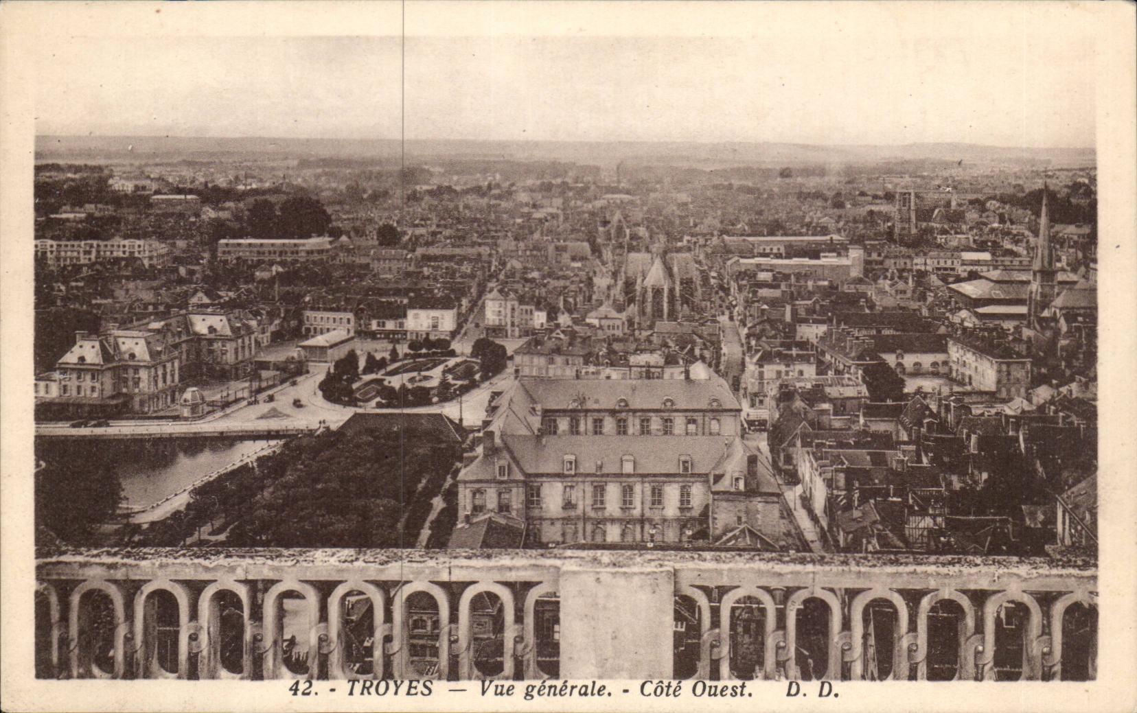 Troyes - View - Western Cotr - CPA