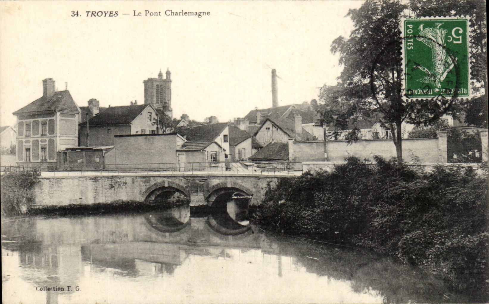 Troyes - the Charlemagne Port - CPA