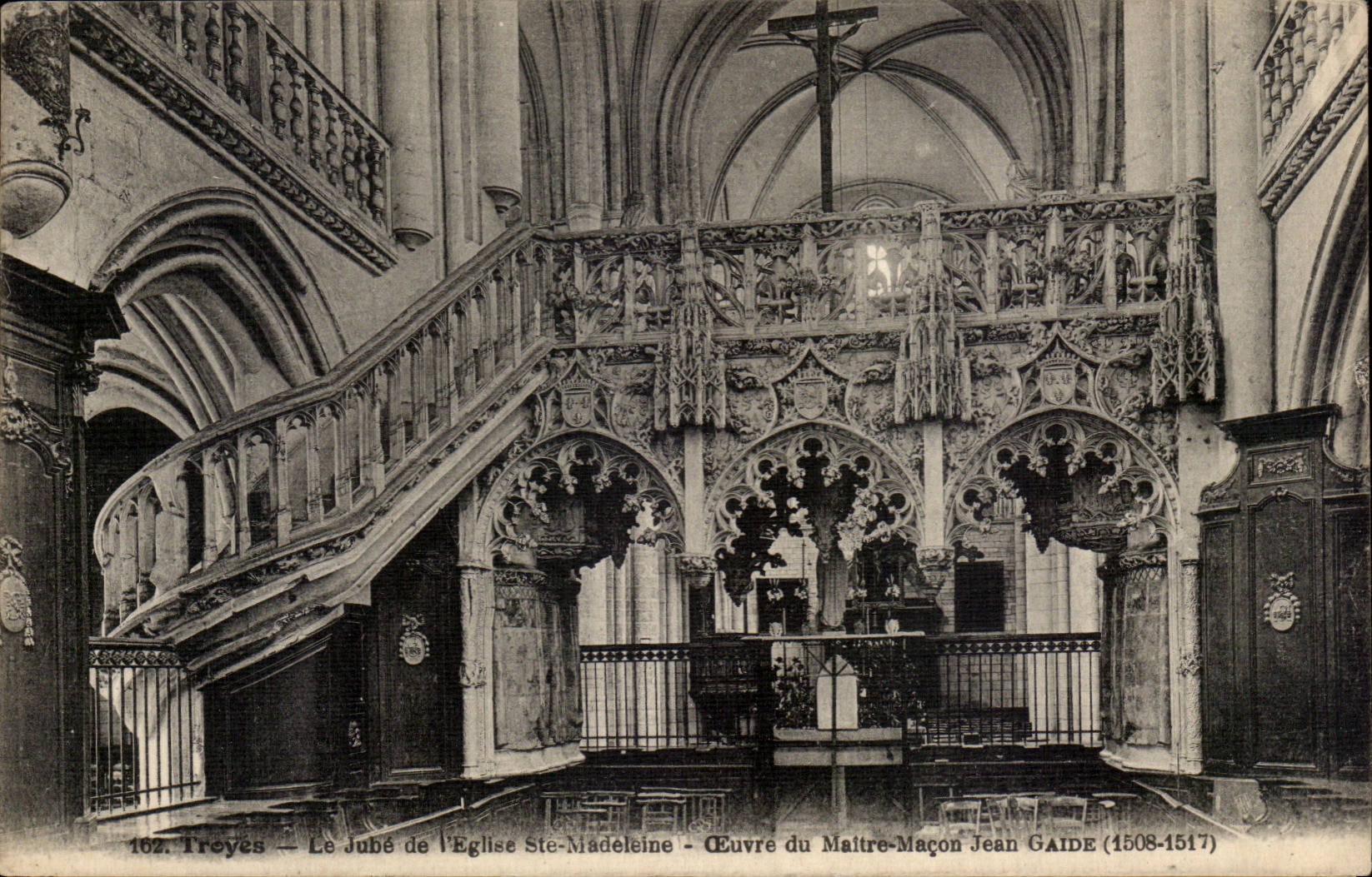 Troyes - Jube of the church co Madeleine - Work of Master mason Jean gaide - CPA