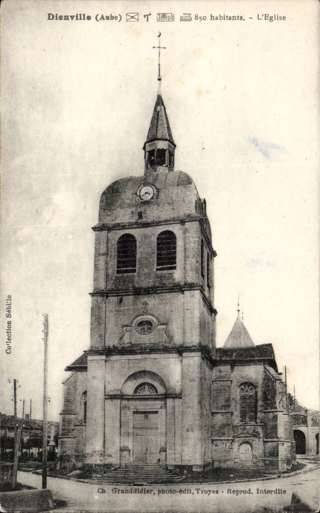 Dieuville - 850 inhabitants - Church CPA