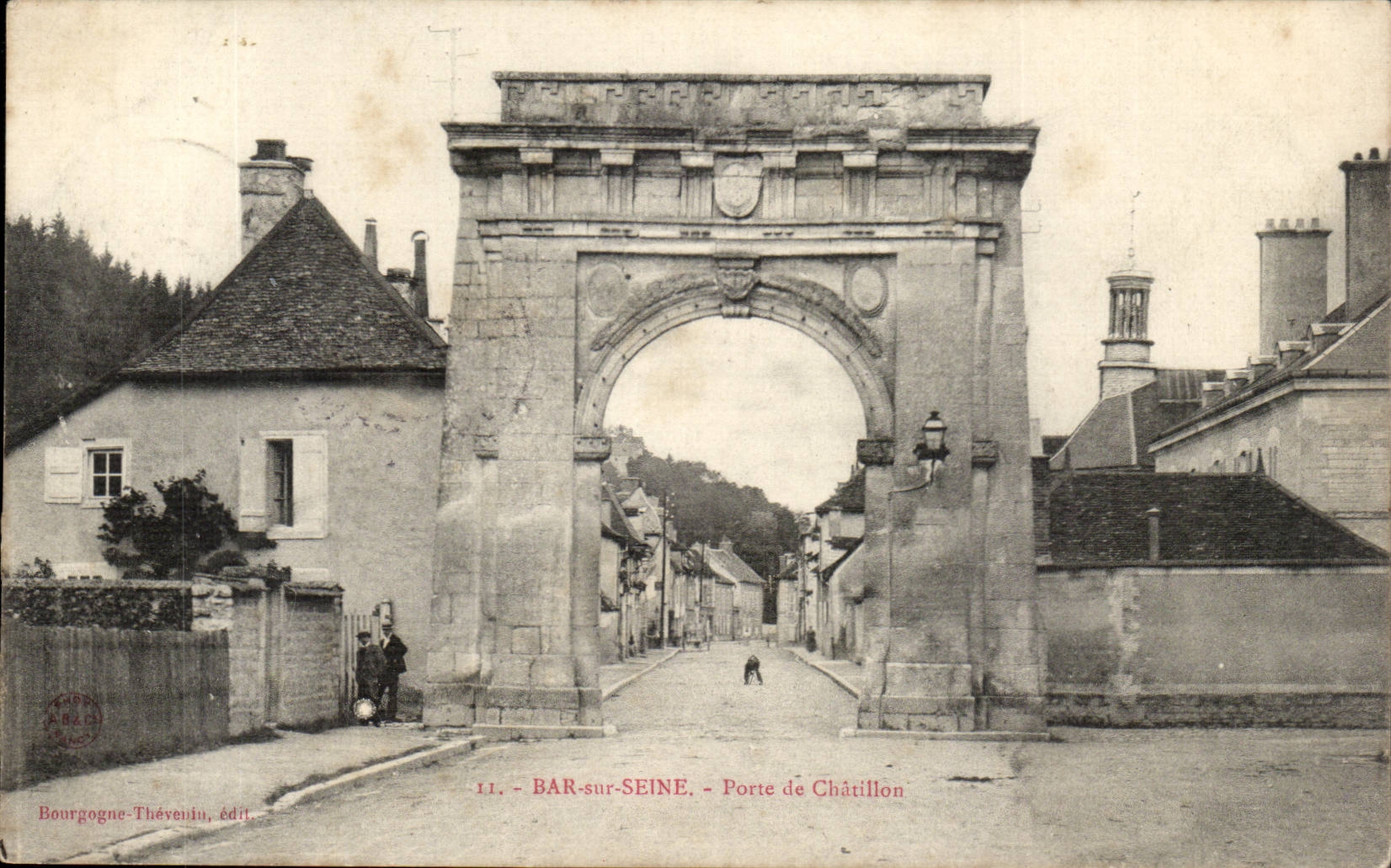 Bar On the Seine CPA Gate of Chatillon