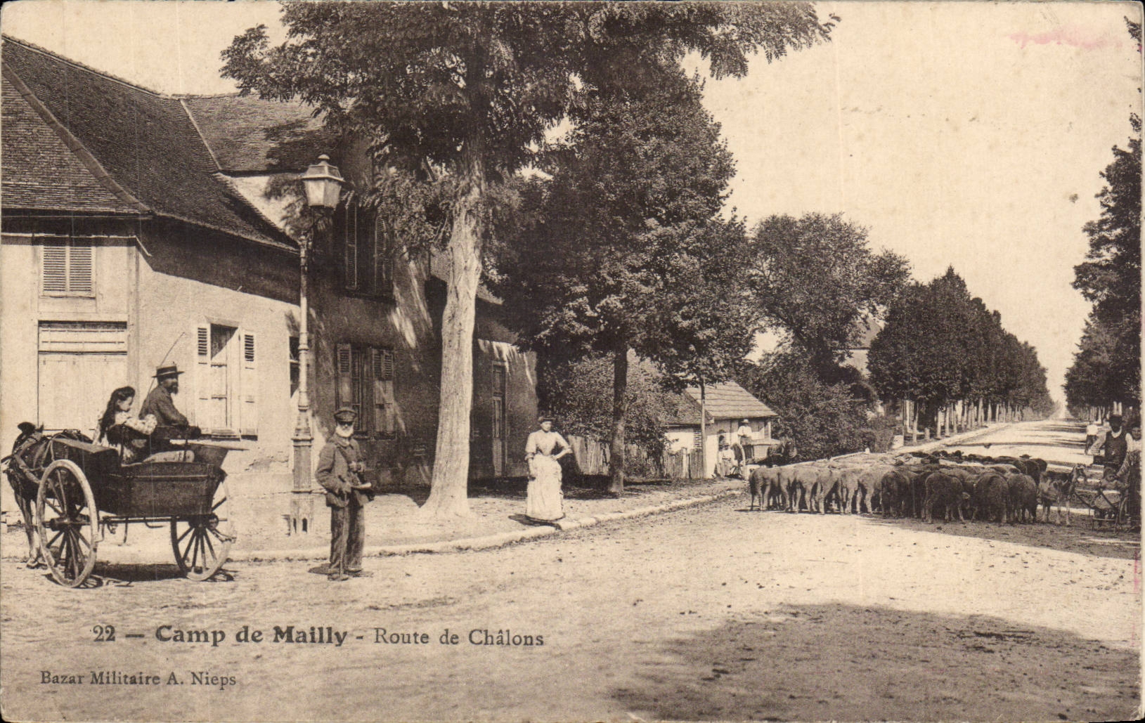 Camp of Mailly CPA Road of Trawl-nets