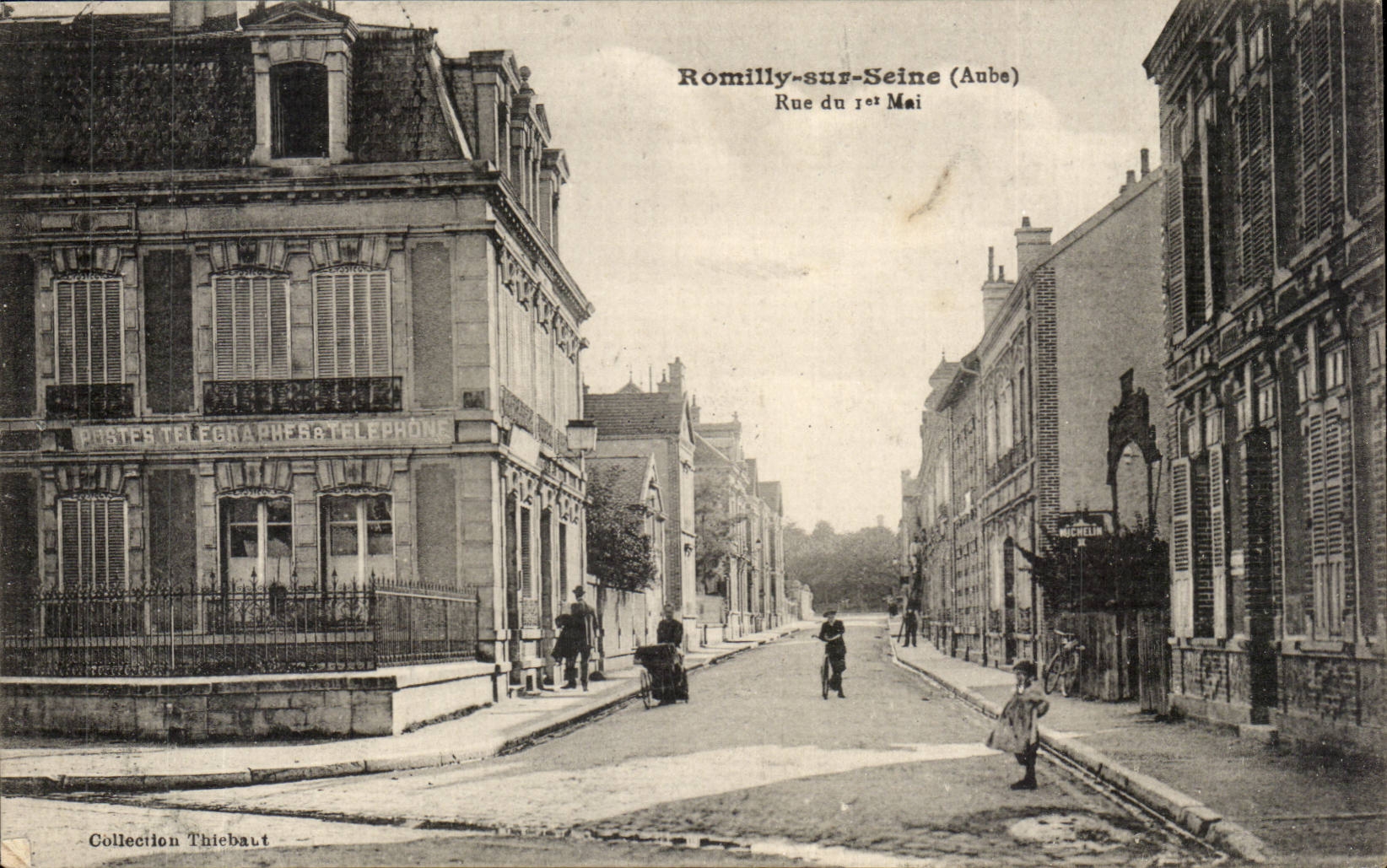 Romilly on the Seine CPA Street of May 1st