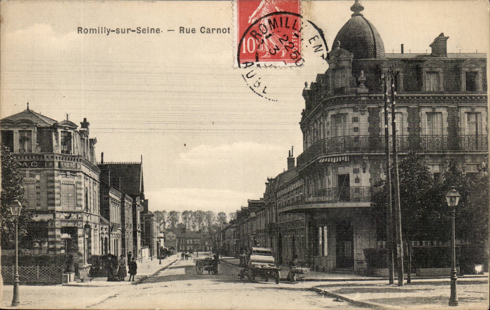Romilly on the Seine CPA Street Carnot