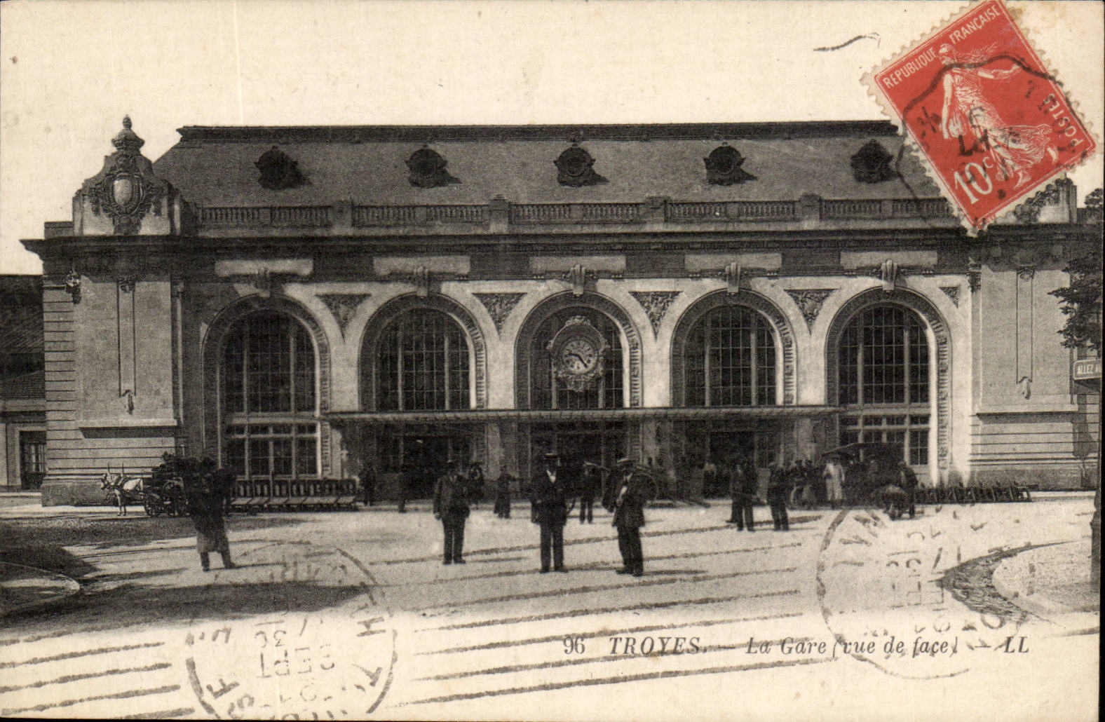 Troyes CPA Train station (front view)