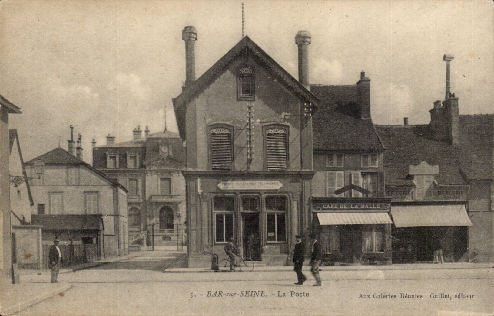 Bar on the Seine CPA the post office