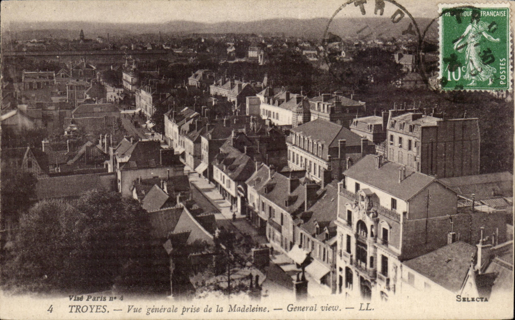 Troyes - View taken of the Madeleine - CPA