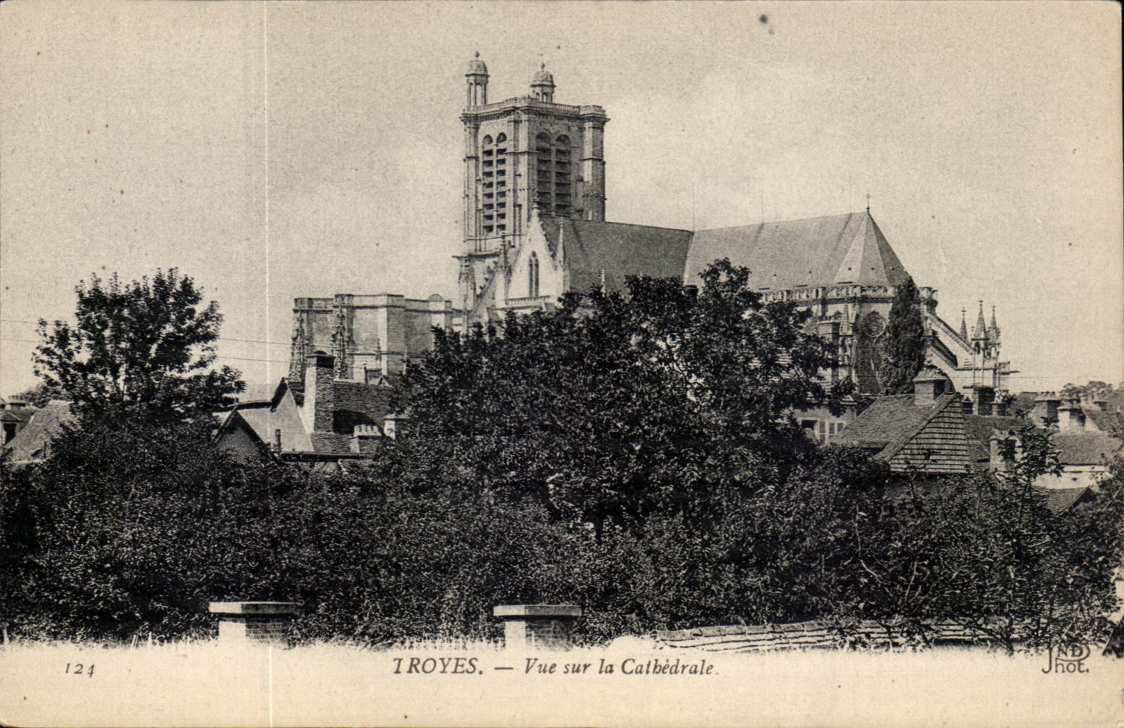 Troyes - Sight on the Cathedral - CPA