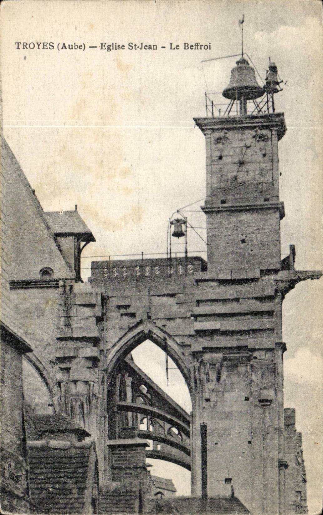 Troyes - Church Saint Jean - the Belfry - CPA