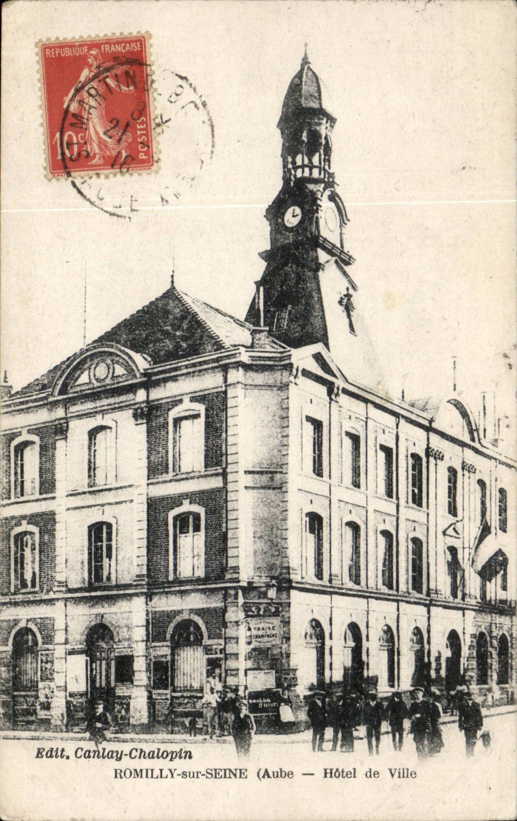 Romilly on the Seine - the Town hall CPA