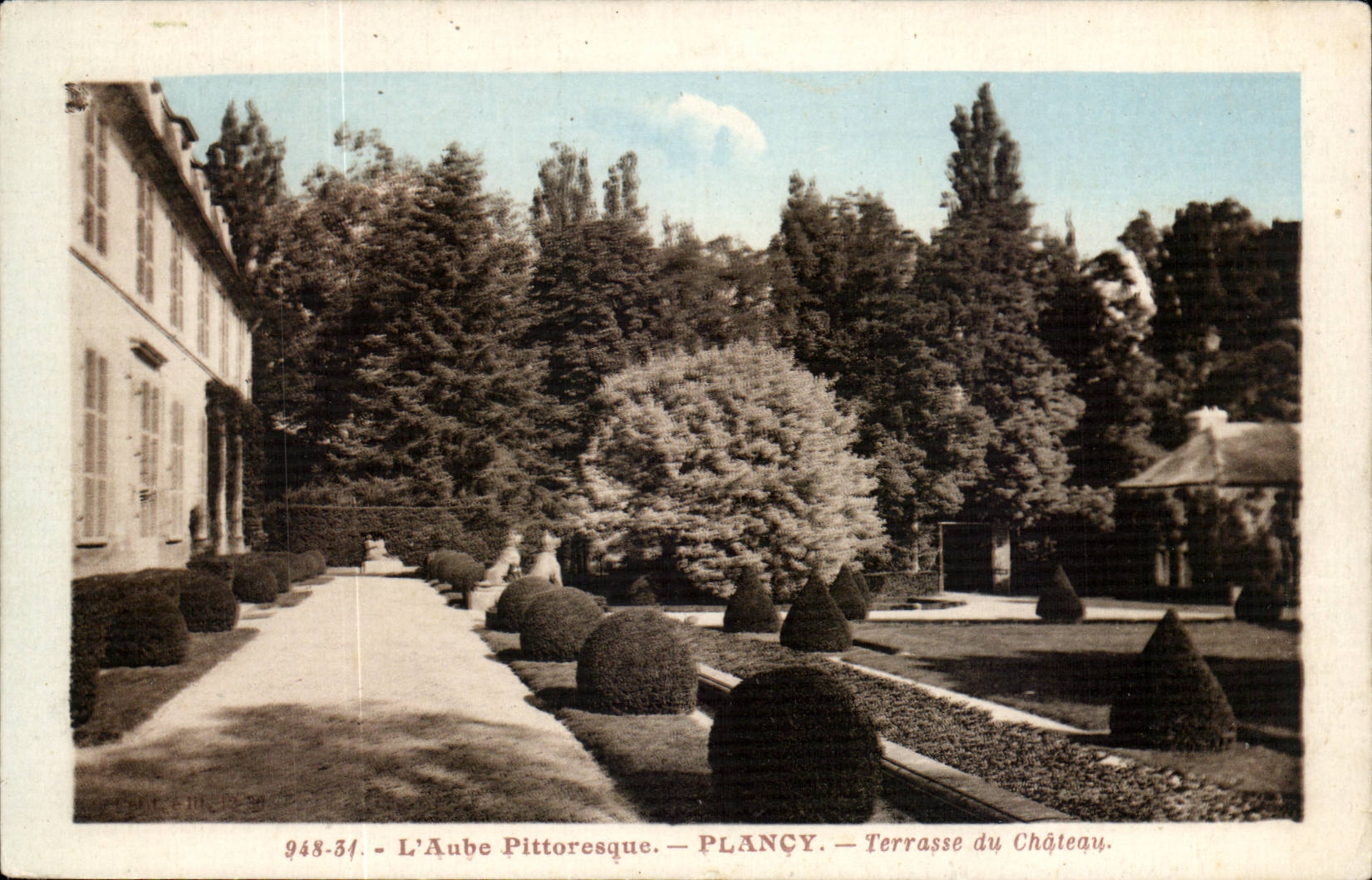 Plancy - Terrace of Castle - CPA