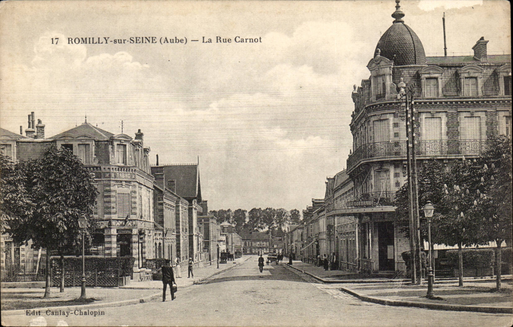 Romilly on the Seine - the Street Carnot - CPA