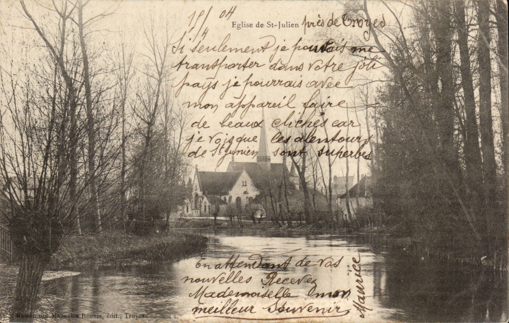 Kirche von Str Julien nah an TRoyes CPA