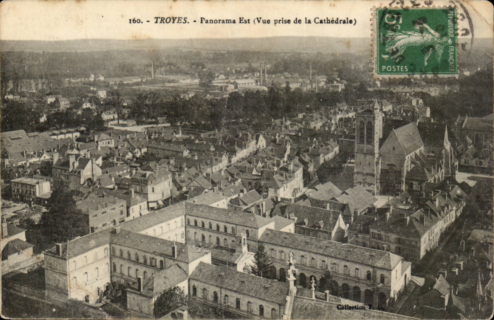Troyes CPA Panorama Is (seen from of the cathedral)