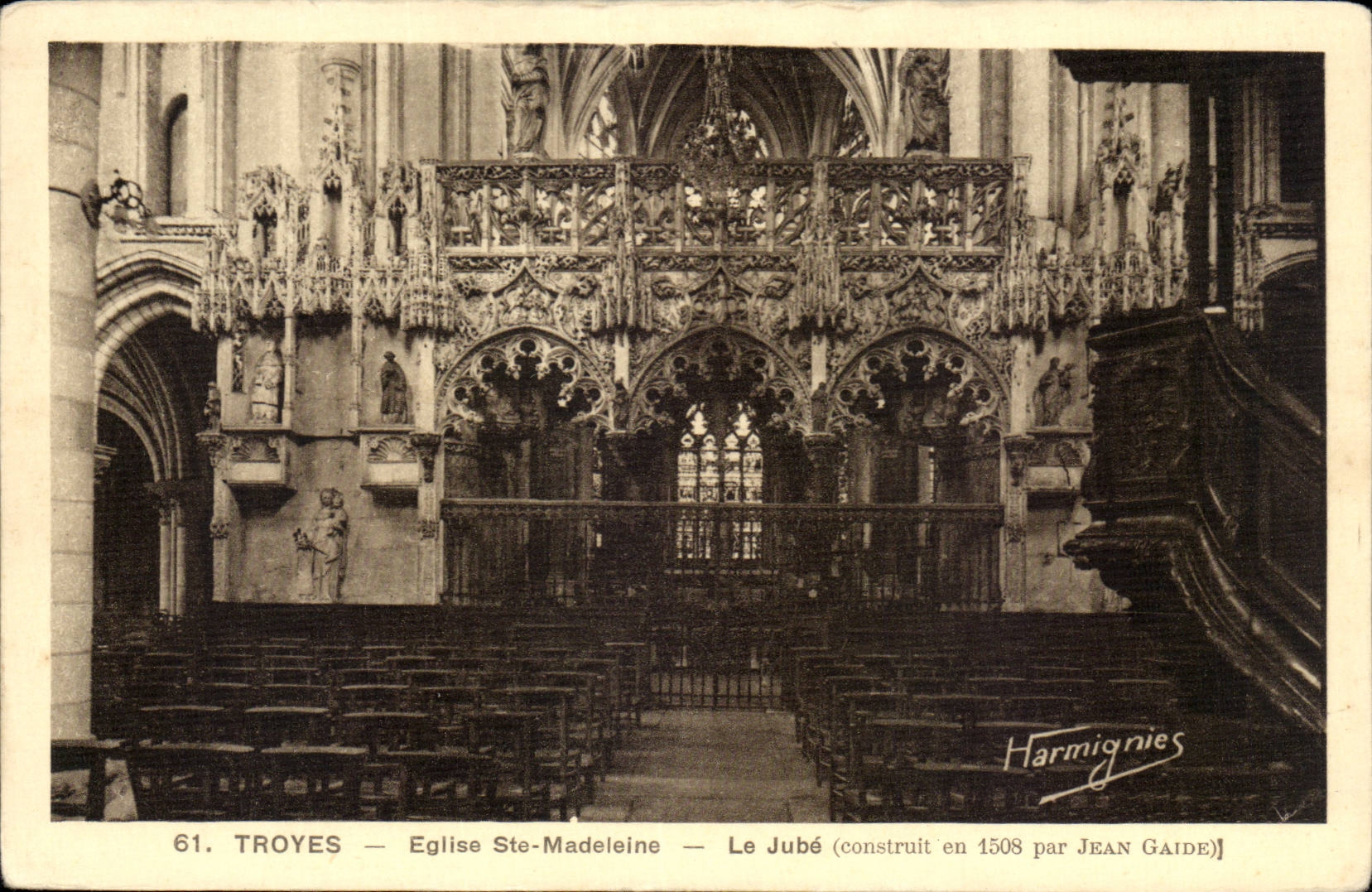 TRoyes CPA Church Sainte madeleine the jub