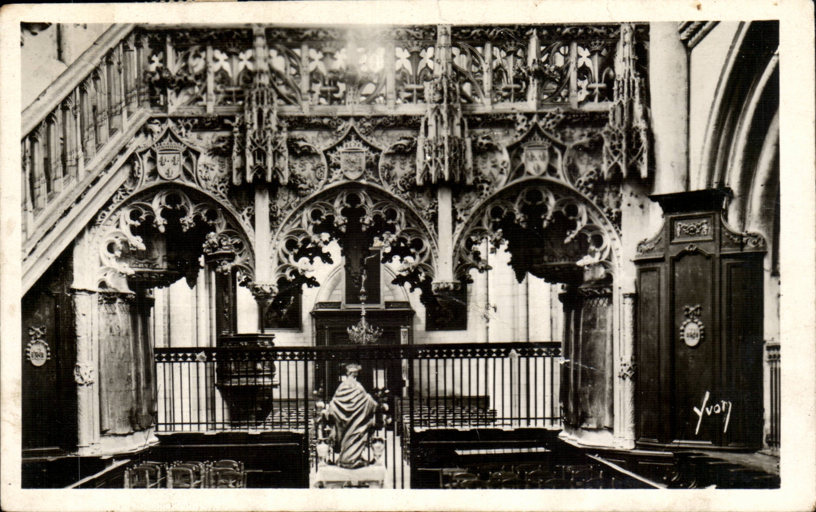 TRoyes CPA Church Sainte Madeleine the jube