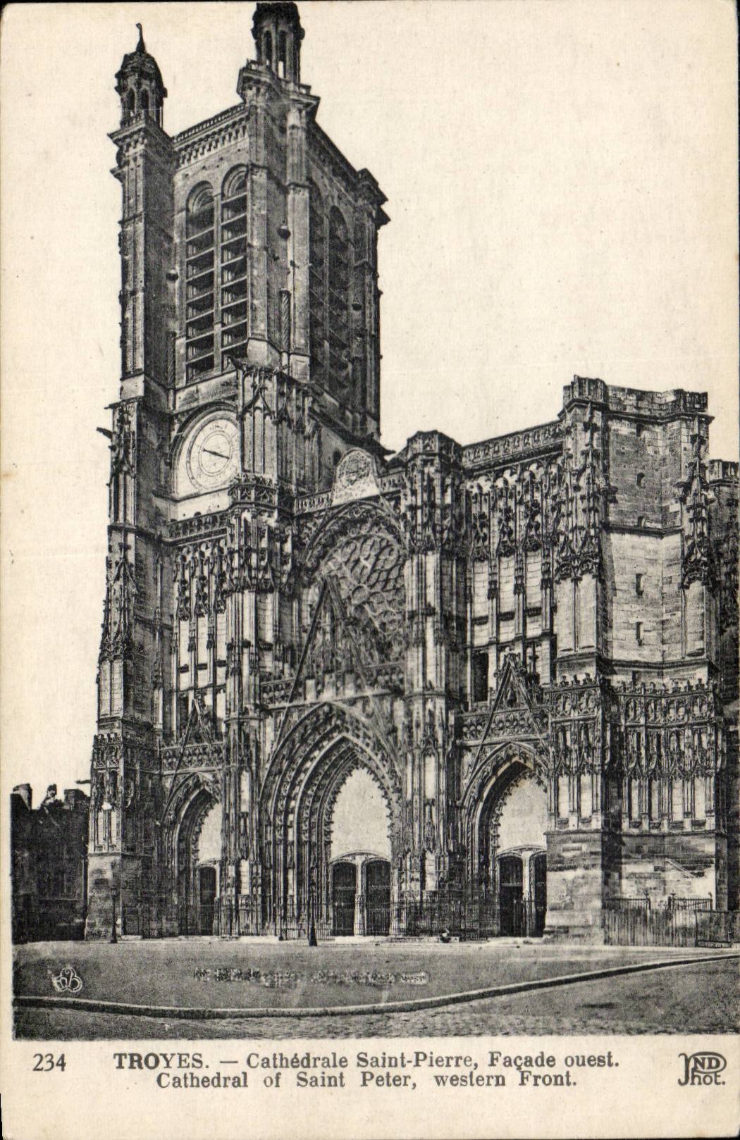 TRoyes CPA Cathedral Saint Pierre western Frontage