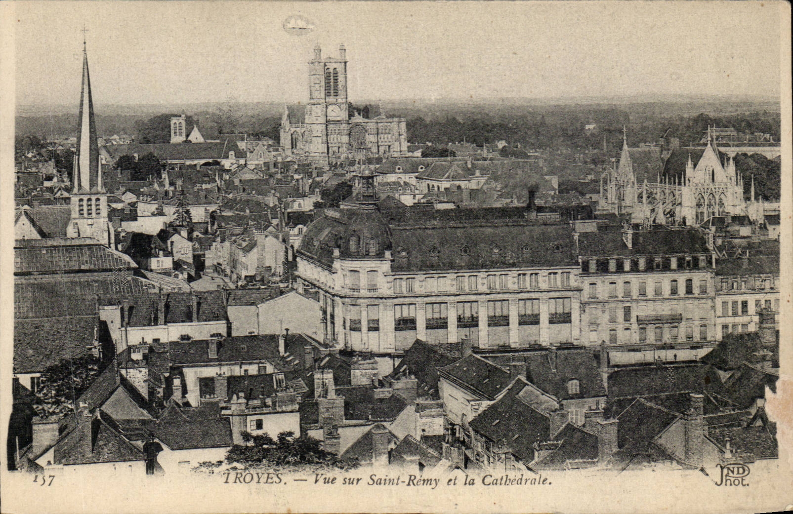 TRoyes CPA Seen on Saint Remy and the cathedral