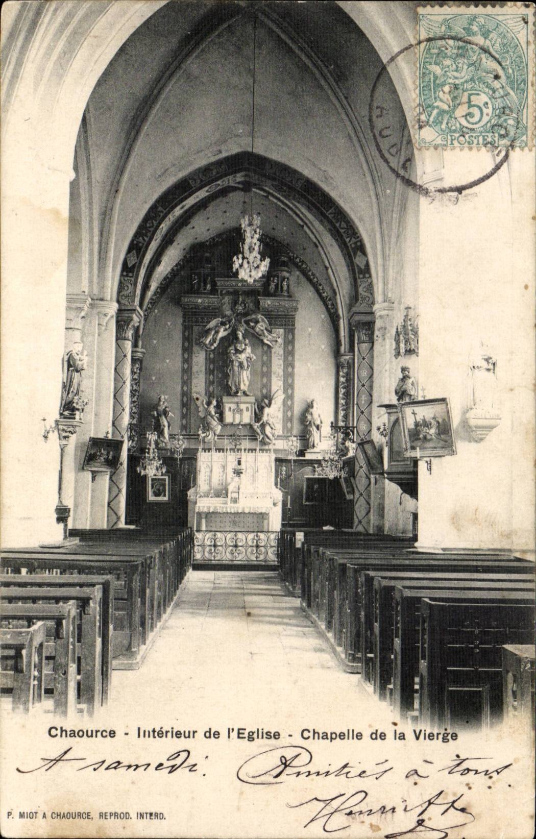 Chaorce - Interior of the Church - CPA