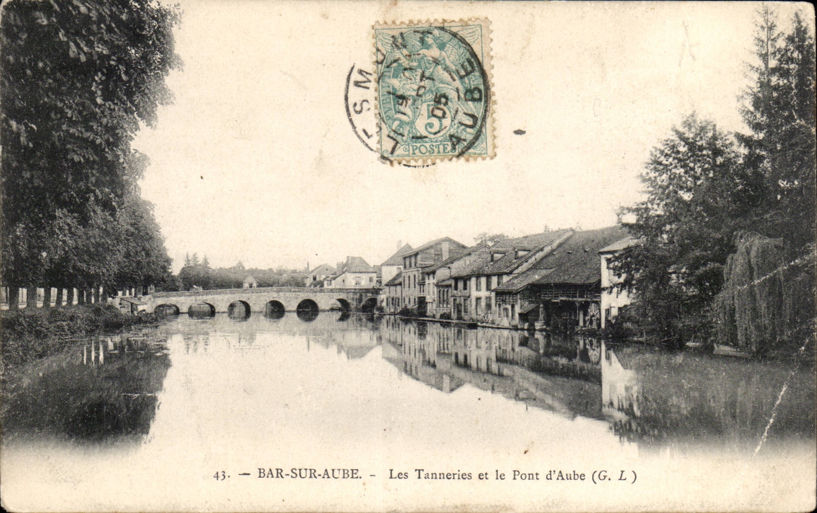 Stab auf Paddel - Gerberei und die Brucke vom Paddel - CPA