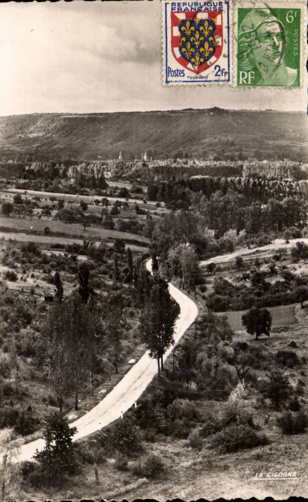 Stab auf Paddel - panoramische Ansicht - CPA