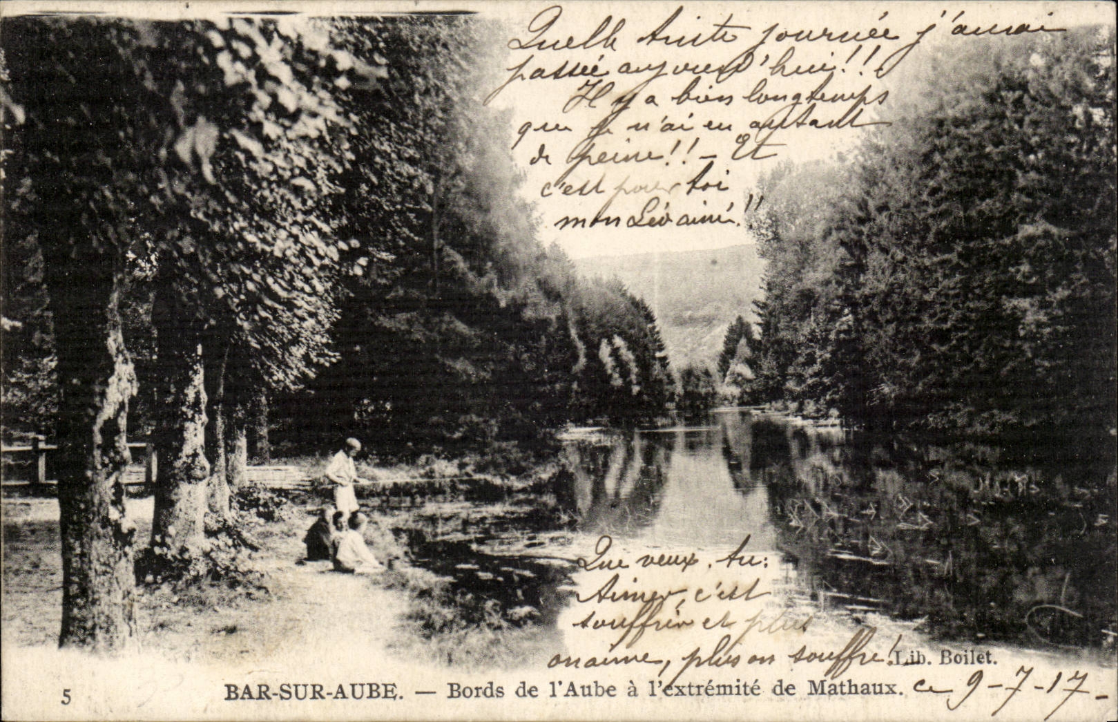 Bar on Paddle - Edges of the Paddle to the extremitie of Mathaux - CPA