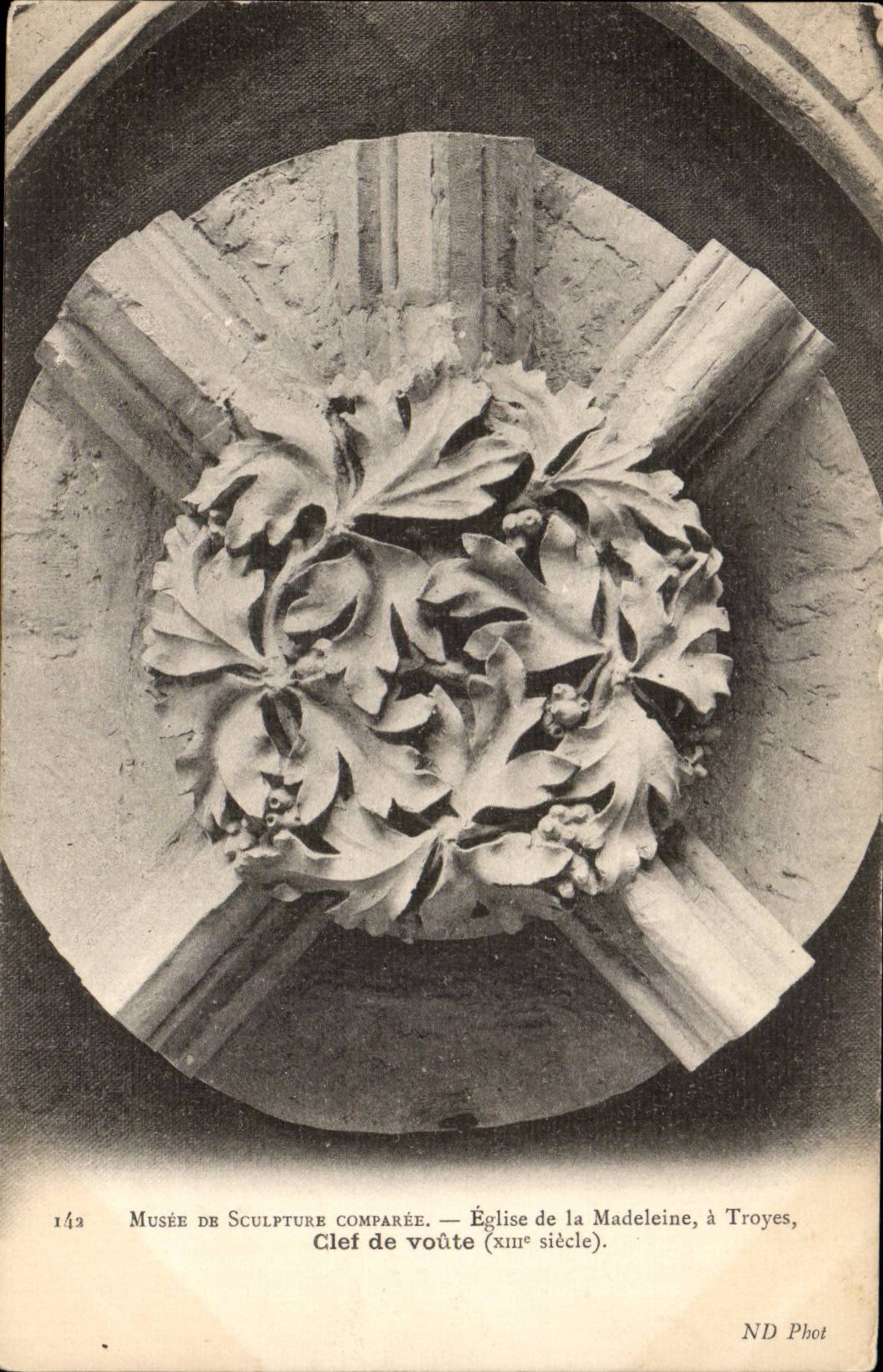 Troyes - Museum of Sculptere - Church of the Madeleine has Troyes - Key has voutre - CPA
