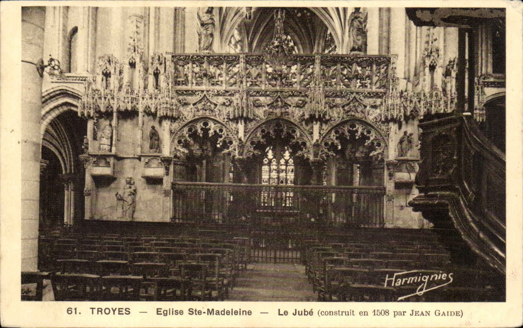 Troyes - Church co Madeleine - Jube - CPA