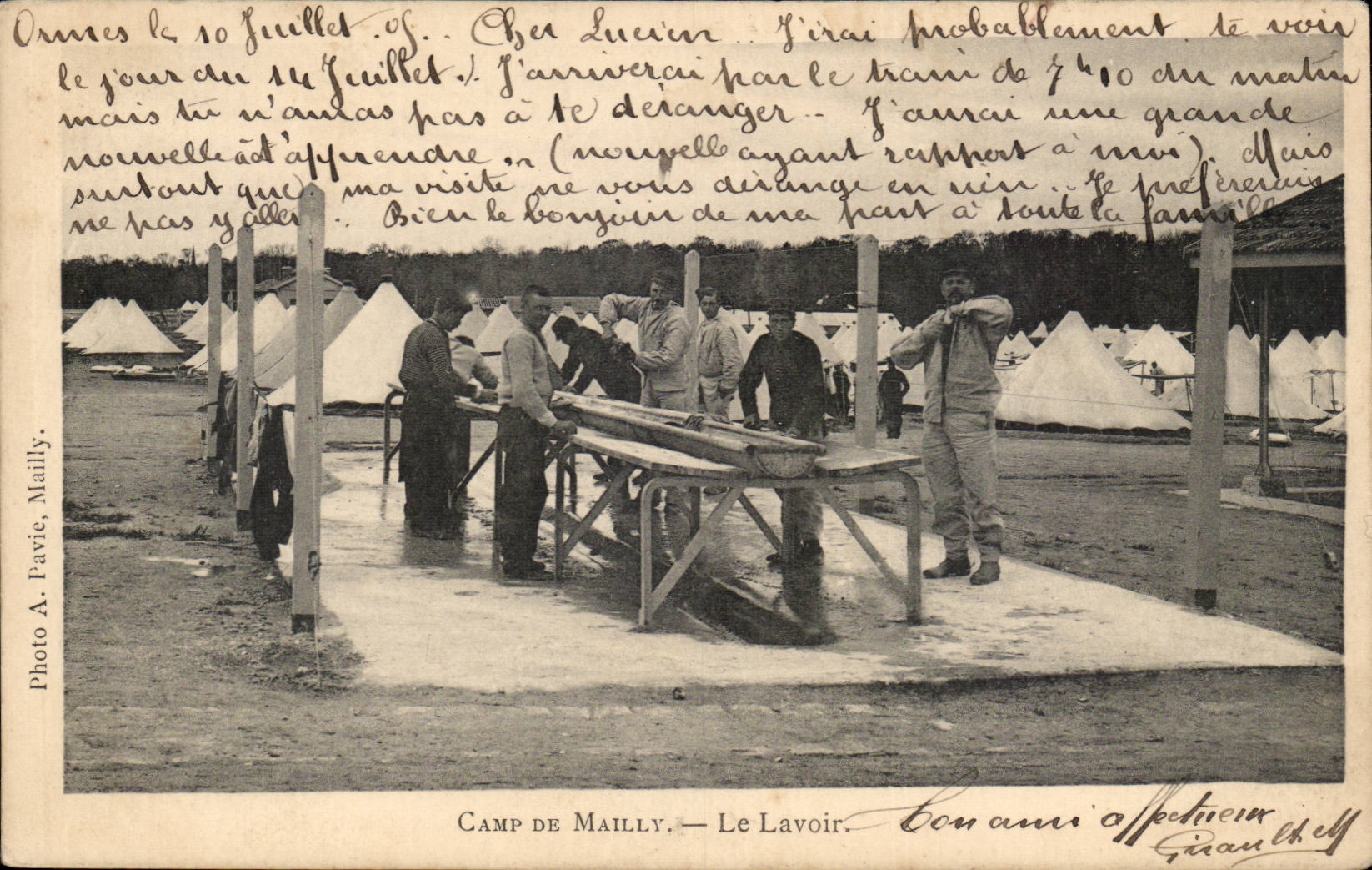 Camp of Mailly - the Laundrette - CPA (militaria)