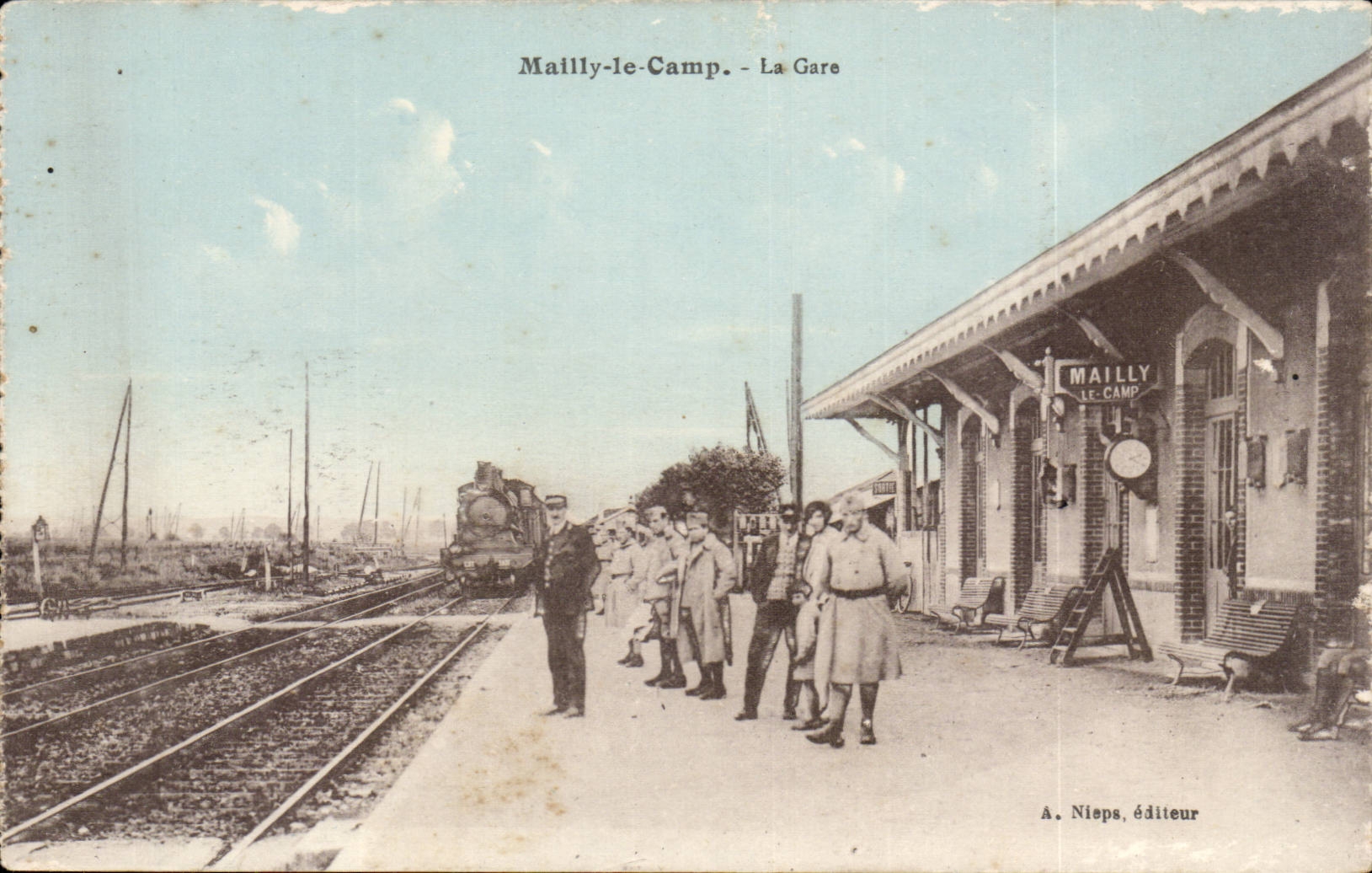 Mailly the Camp - Train station - CPA